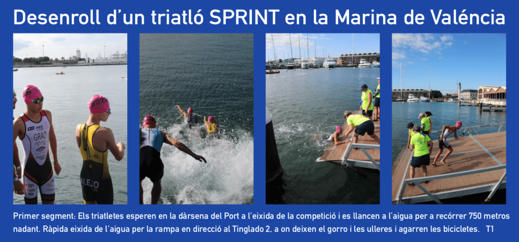 Triatló SPRINT en la Marina de Valéncia. Primer segment