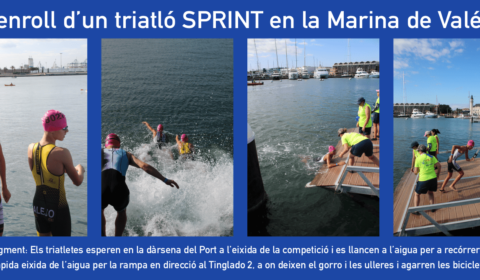 Triatló SPRINT en la Marina de Valéncia. Primer segment