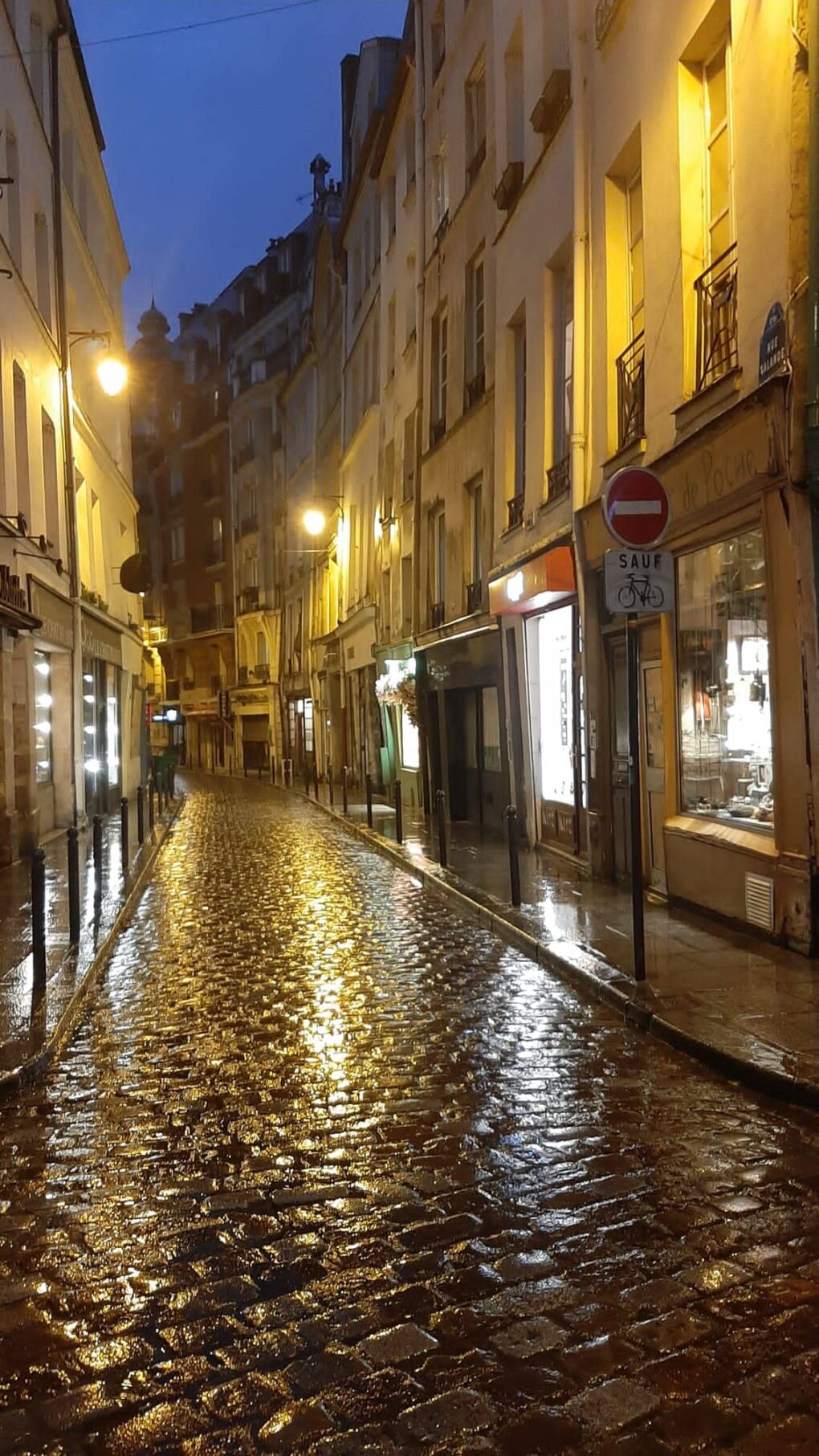 Carrer baix la pluja