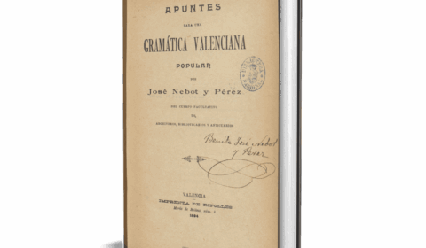 Coberta del llibre “Apuntes para una gramática valenciana popular”