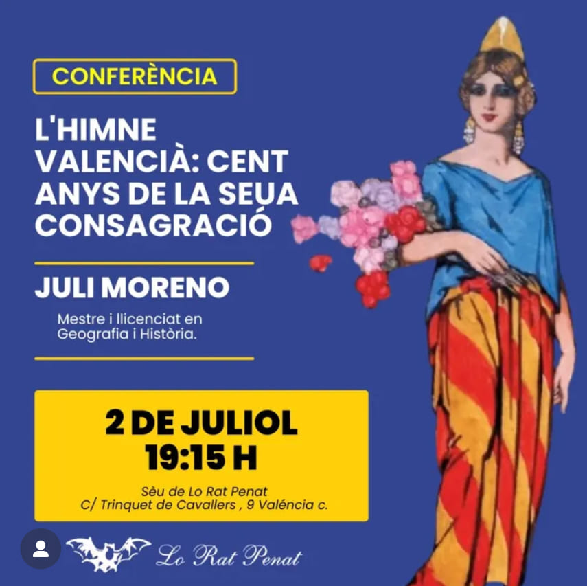 “L’Himne Valencià: cent anys de la seua consagració”, conferència impartida pel professor Juli Moreno i Moreno