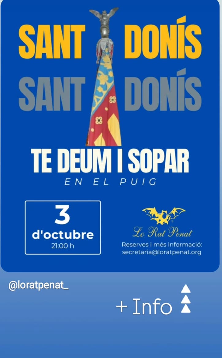 Tedèum en el Real Monasteri de Santa Maria d’El Puig i Sopar de Sant Donís