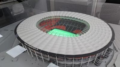 Maqueta inicial del Nou Mestalla proyectat per Juan Soler en 2006