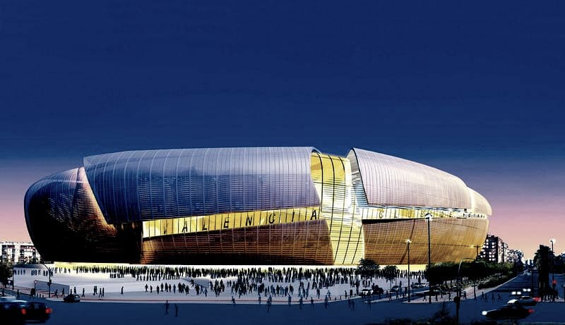 Maqueta actual del Nou Mestalla proyectat per Peter Lim en 2025