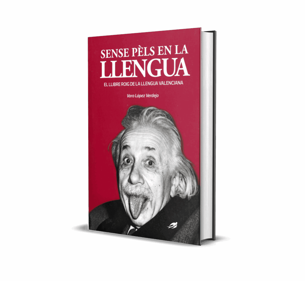 Coberta "Sense pèls en la llengua" (El llibre roig de la llengua valenciana)", de Voro López Verdejo
