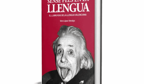 Coberta “Sense pèls en la llengua” (El llibre roig de la llengua valenciana)”, de Voro López Verdejo
