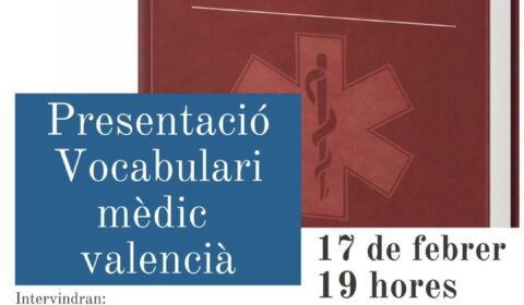 Cartell anunci presentació del “Vocabulari Mèdic Valencià”