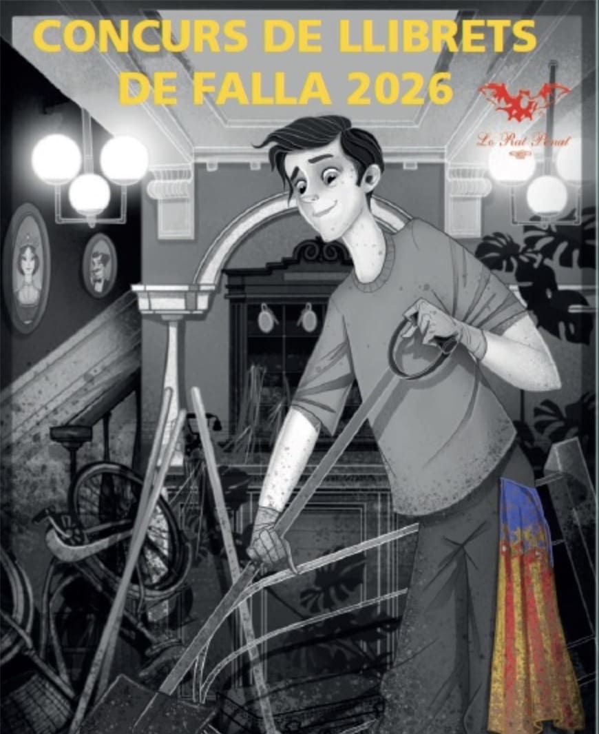 Cartell convocatòria del Concurs de Llibrets de Falla 2026 de Lo Rat Penat