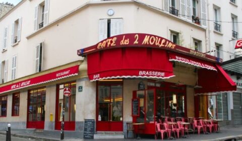 Café Les deux moulins, en el cor de Montmartre