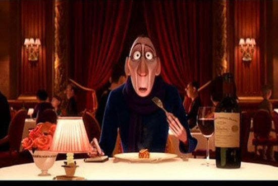 Fotograma de Ratatuille: Anton Ego despuix de tastar el ratatuille