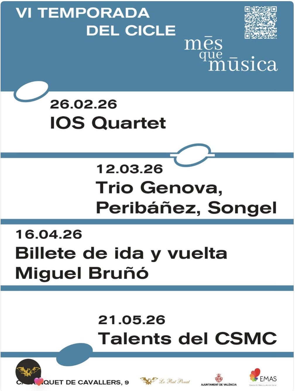 Cartell anunciador del cicle “Més que Música”