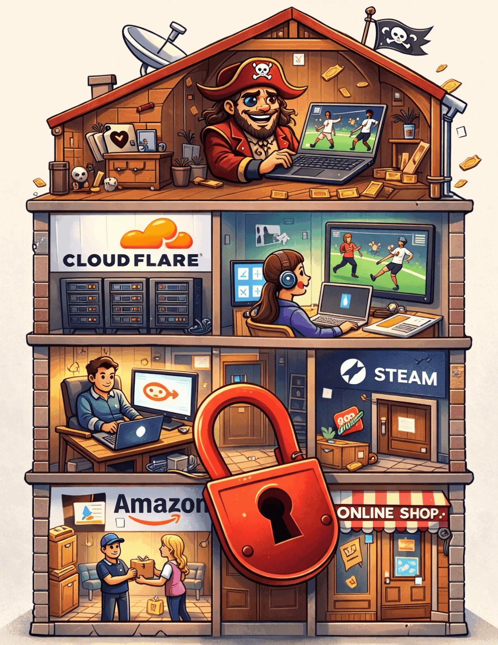 Una IP és hui un edifici d’apartaments que estaja molts servicis o usuaris